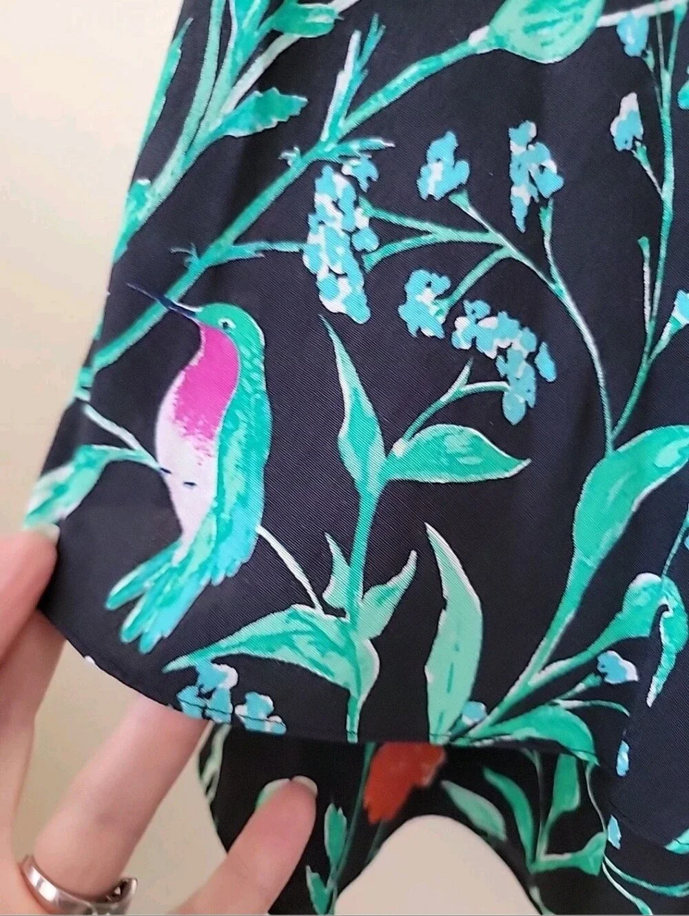 kate spade Skirt The Rules Floral Hummingbird Skirt Sz 4